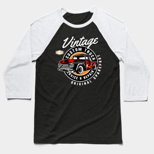 Vintage Custom Truck Service & Repair Baseball T-Shirt